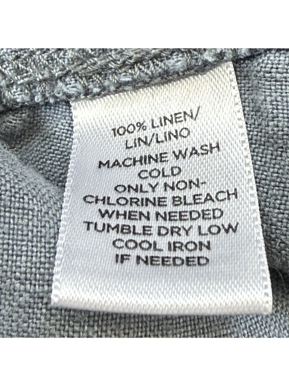 Lou & Grey Linen Pants Small Gray Elastic Waist Pockets Lightweight Casual - Picture 8 of 9